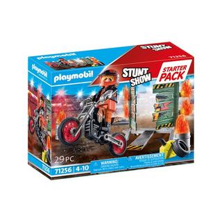 Playmobil  71256 Starter Pack Stunt Show Motorcycle con muro di fuoco 