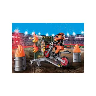 Playmobil  71256 Starter Pack Stunt Show Motorcycle con muro di fuoco 