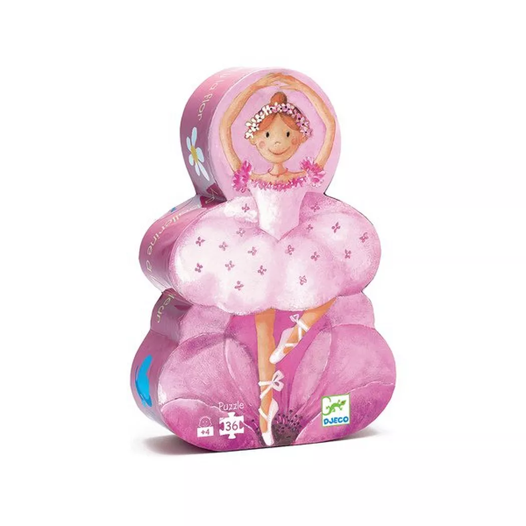 Djeco - Blumen-Ballerina Puzzle, 36 Teile, Multicolor