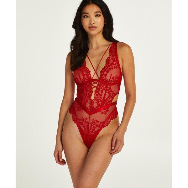 Image of Body, Ohne Arm Damen Rot XL