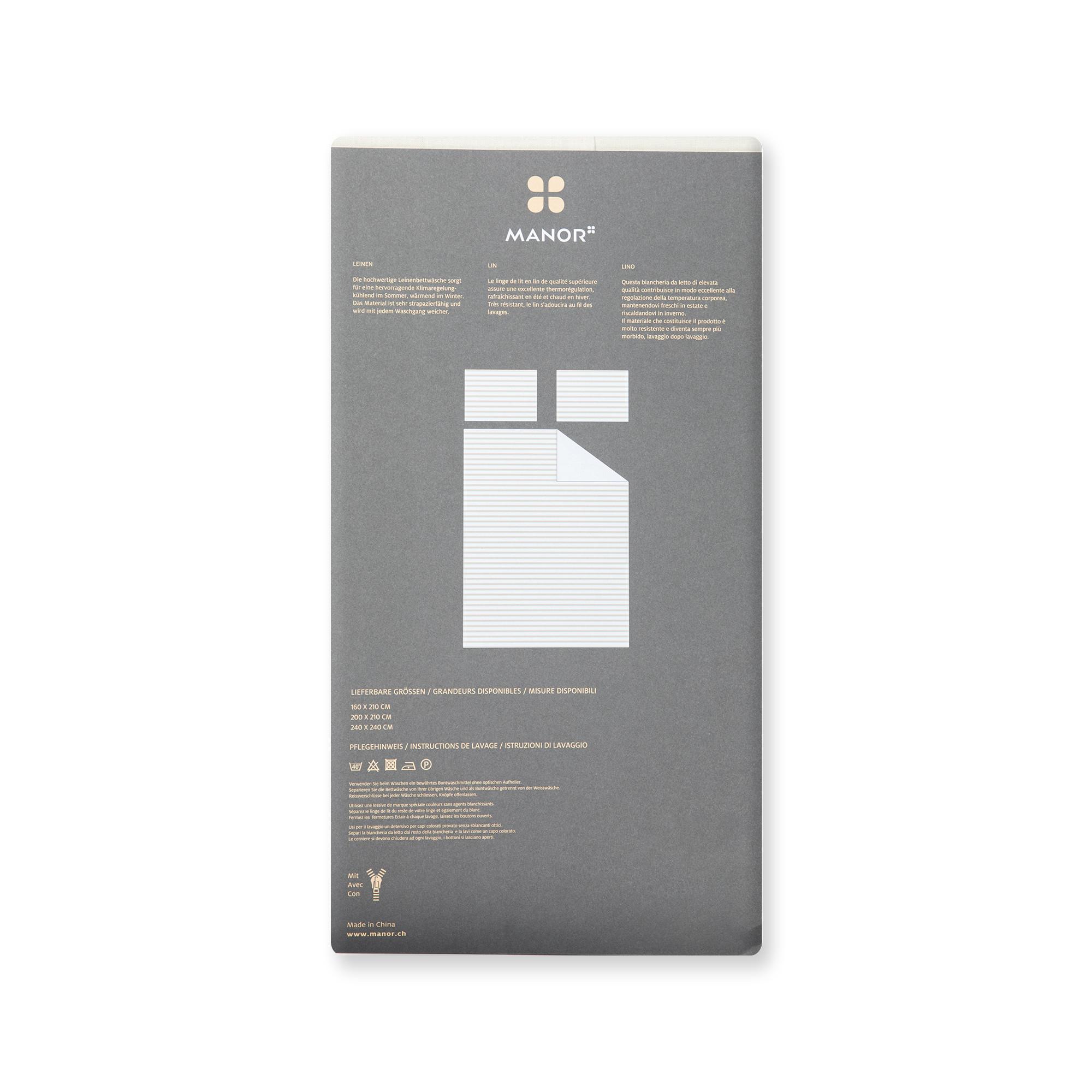 Manor Lignoso Housse de couette rayée  