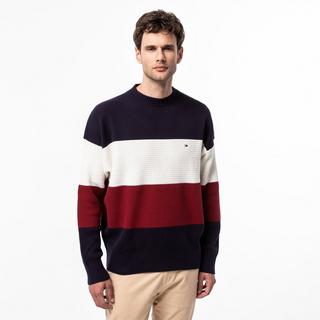 TOMMY HILFIGER TEXTURED COLORBLOCK CREW NECK Pullover 