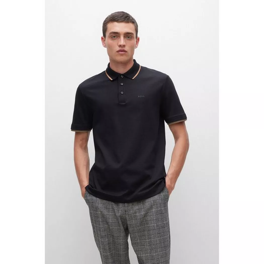 Boss Polo à Manches Courtes Penrose 38 Black S Homme 2
