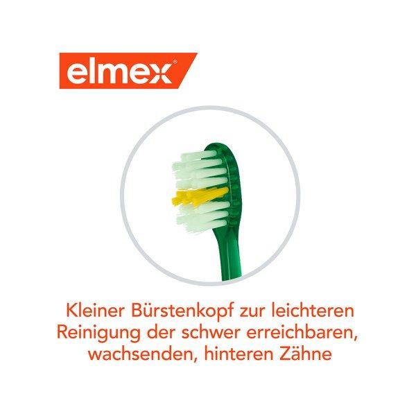 elmex Junior Junior 6-12 Jahre Weich Kinder-Zahnbürste, Ideale Reinigung Der Neuen, Bleibenden Zähne 