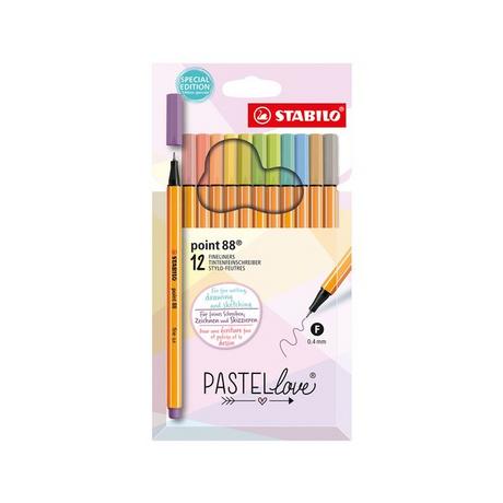 STABILO Filzstifte Set Point 88 Pastellove 