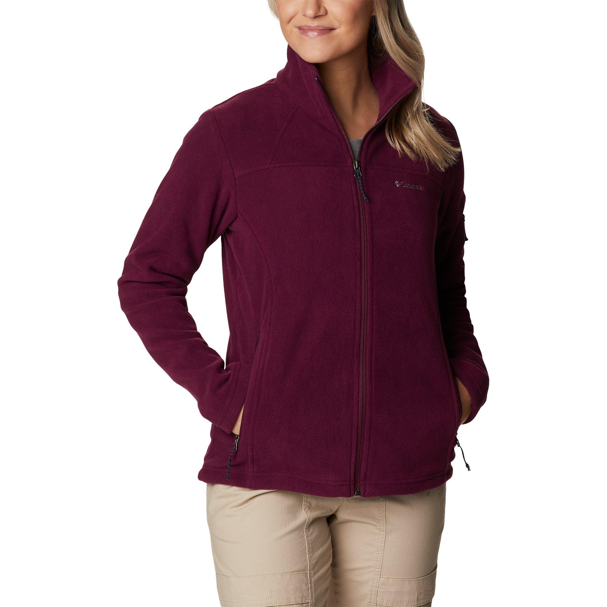 Image of Fleecejacke Ohne Kapuze Damen Weinrot S