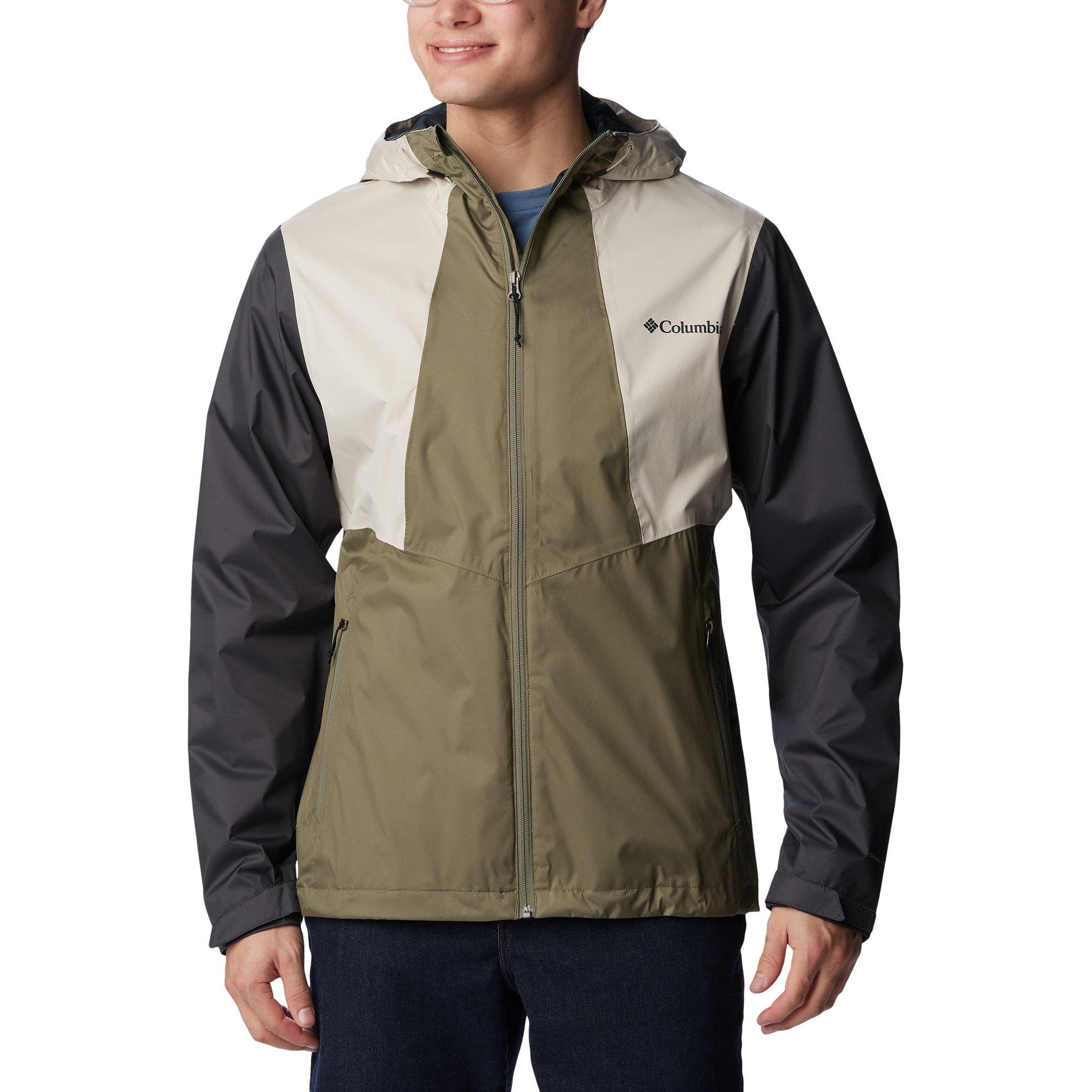 Image of Trekkingjacke Mit Kapuze Herren Olivegrün L