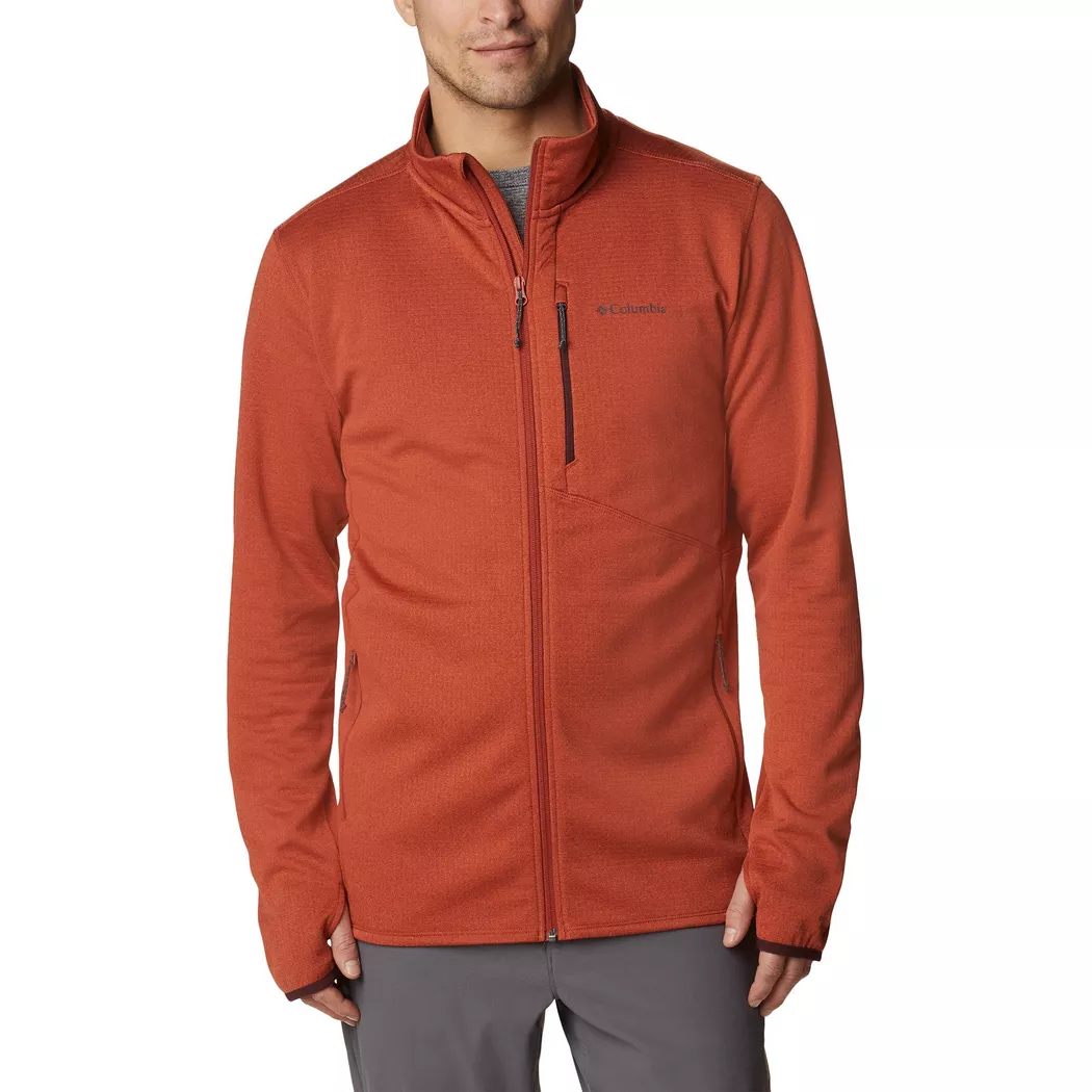 Columbia - Fleecejacke ohne Kapuze, für Herren, Rot, Größe L