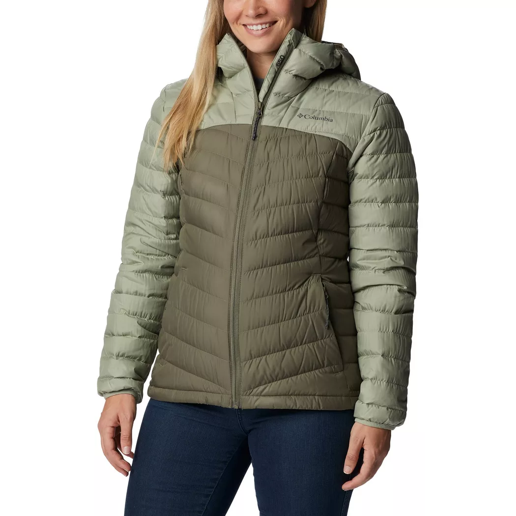Columbia - Jacke, Wattiert mit Kapuze, für Damen, Olivegrün, Größe XS 2