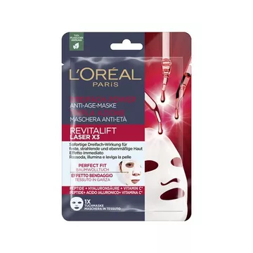 Revitalift Laser X3 Maschera in tessuto antietà a tripla potenza con peptidi, acido ialuronico e vitamina C