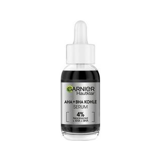 GARNIER  Siero anti-macchie Hautklar con carbone e 4% di niacinamide + AHA + BHA (acido salicilico) 