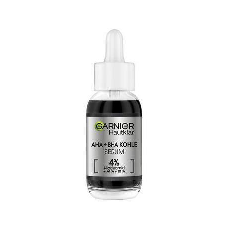GARNIER  Siero anti-macchie Hautklar con carbone e 4% di niacinamide + AHA + BHA (acido salicilico) 