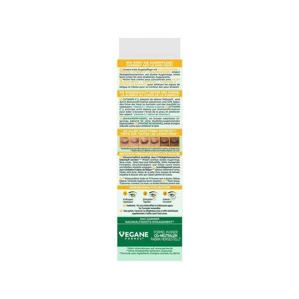 GARNIER Garnier VitaminCBrightEyeCream SkinActive Vitamin C Soin Yeux Booster d'éclat  avec 4% de Niacinamide + Cafféine + Vitamine C + Poudre de Banane 