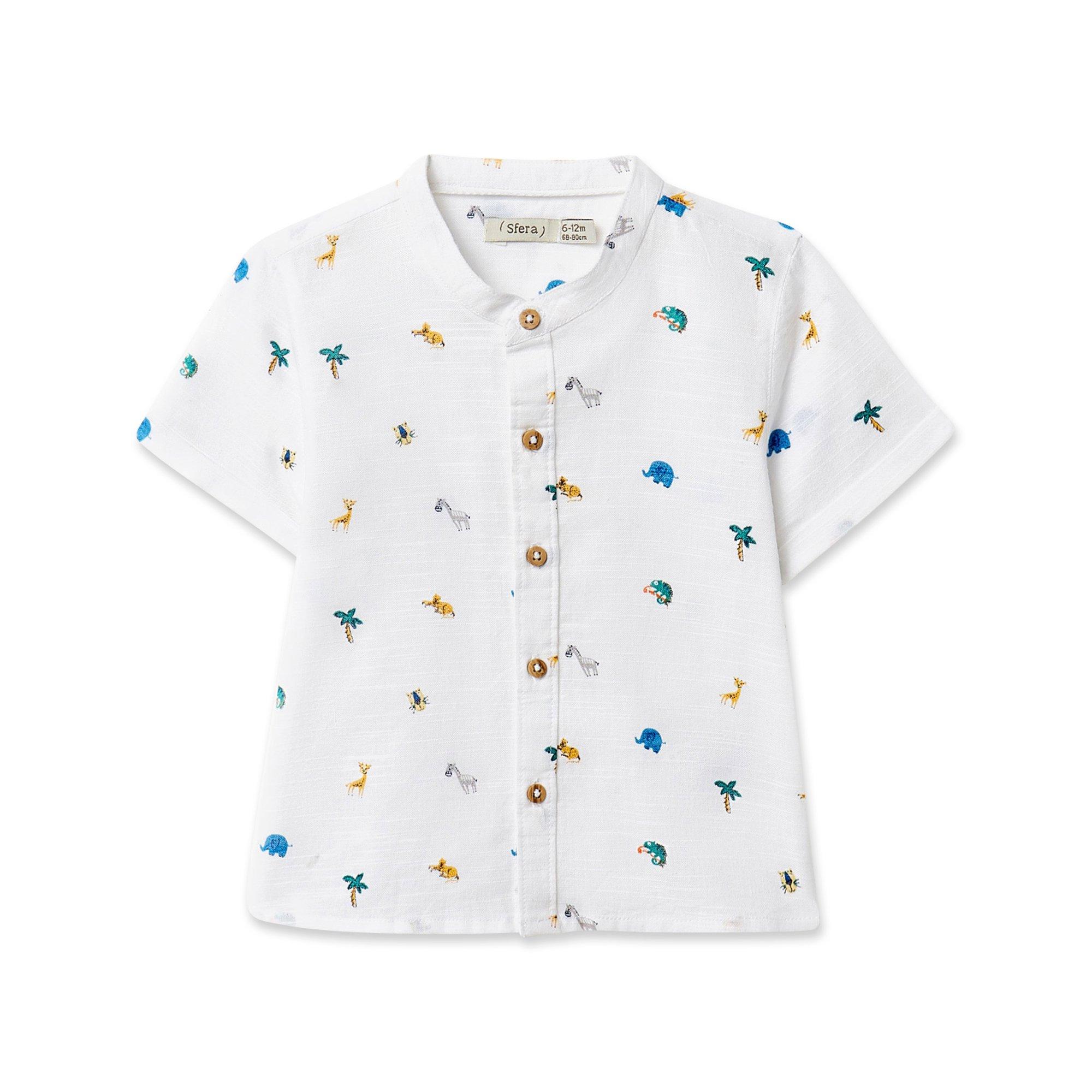 Sfera Hemd, langarm CAMISA MINI ESTAMPADO ANIMALE 