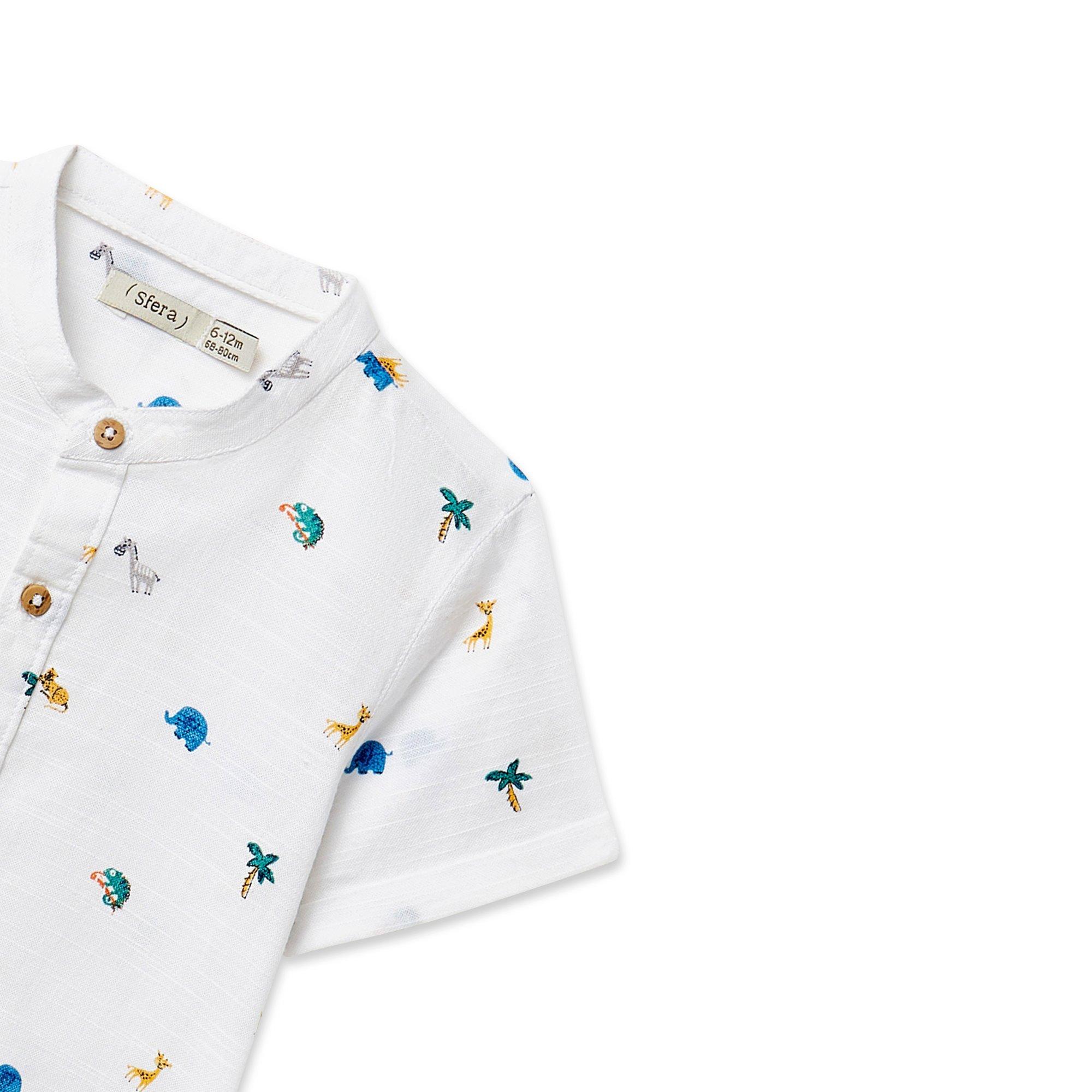 Sfera Hemd, langarm CAMISA MINI ESTAMPADO ANIMALE 