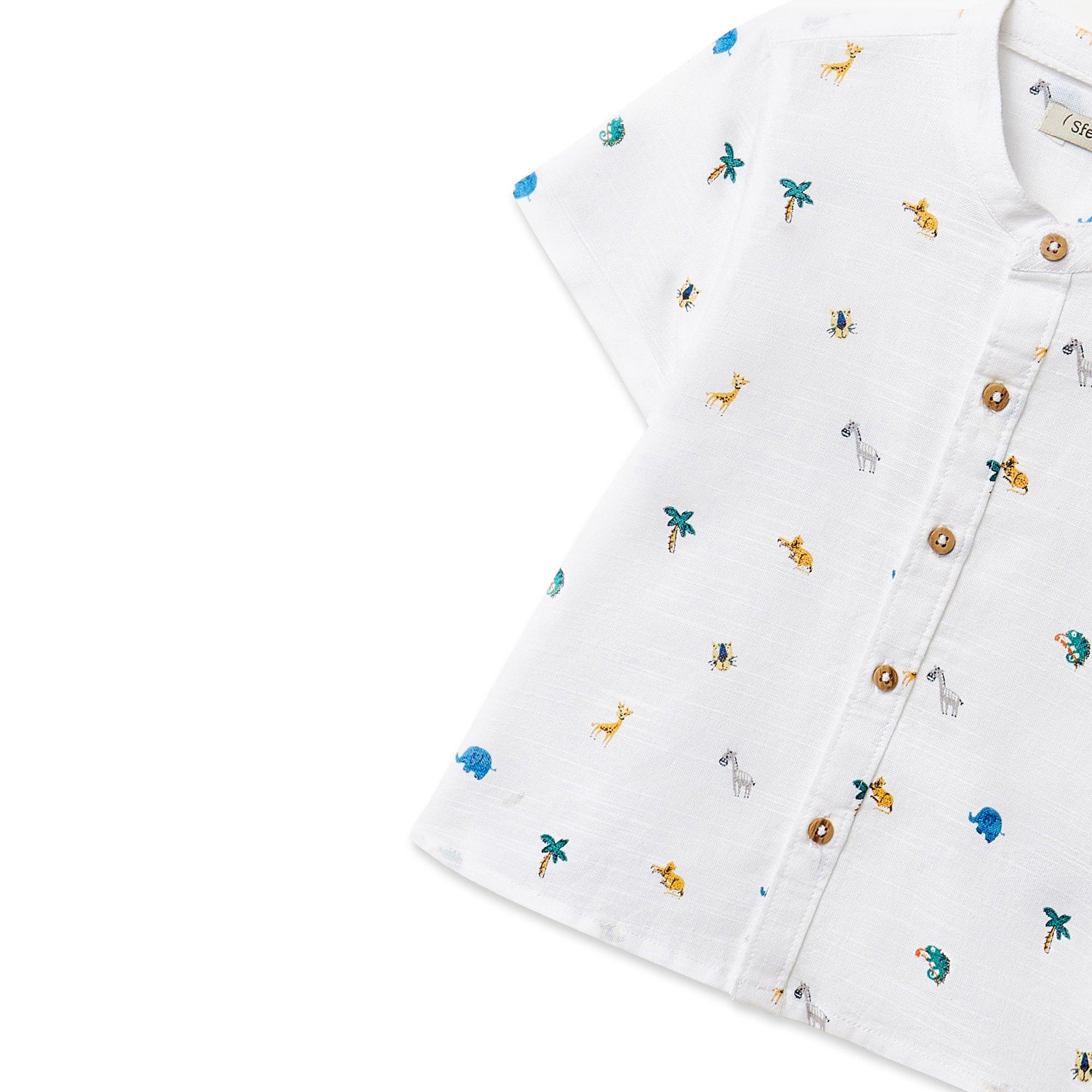 Sfera Hemd, langarm CAMISA MINI ESTAMPADO ANIMALE 