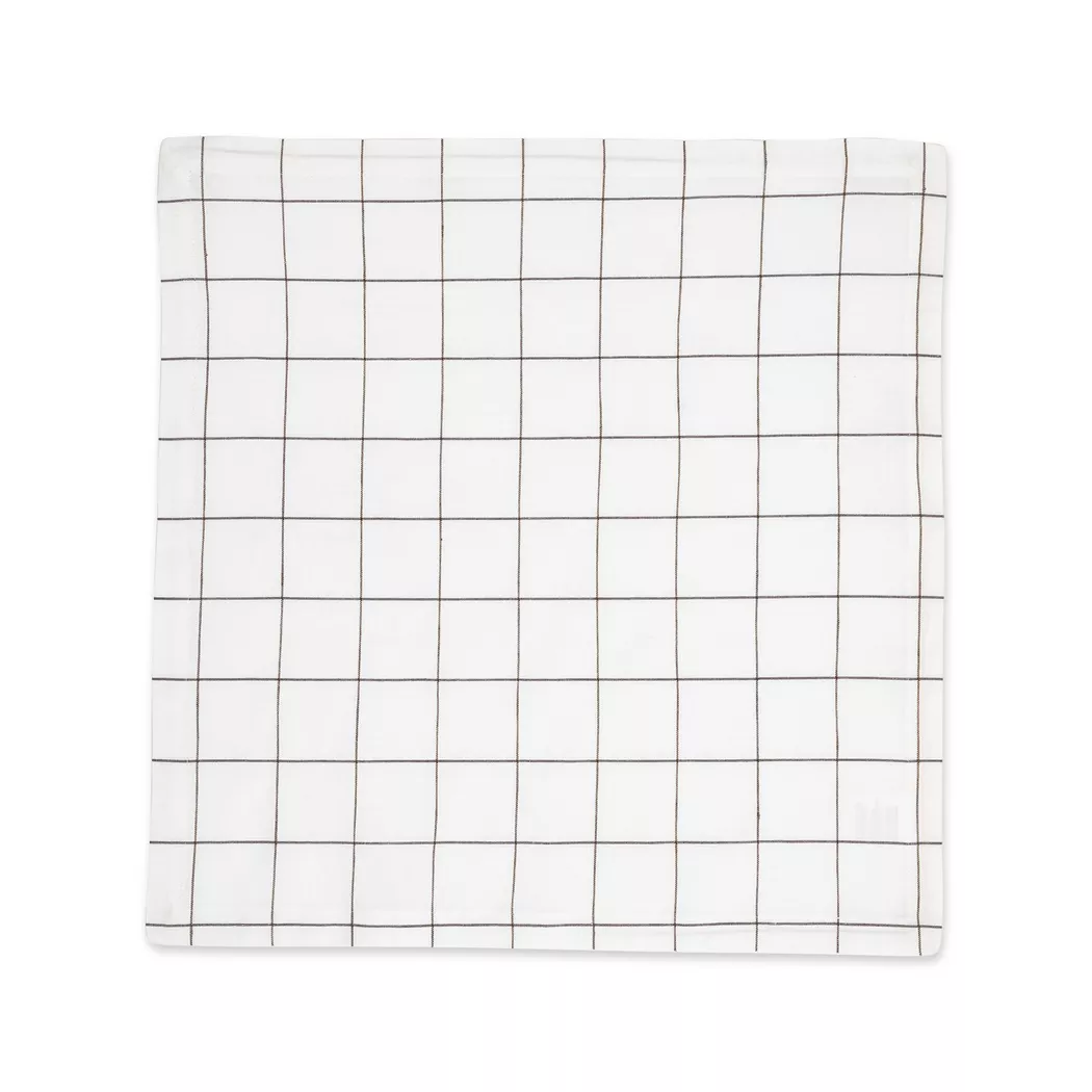 Manor - Stoffserviette, 45 x 45 cm, Schwarz/Weiss