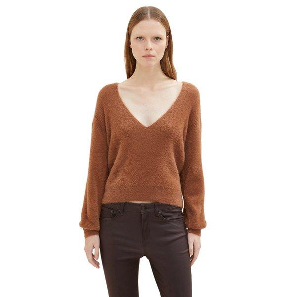TOM TAILOR Denim 1049061 Pullover, 10396-Marble Beige Melange, S Donna
