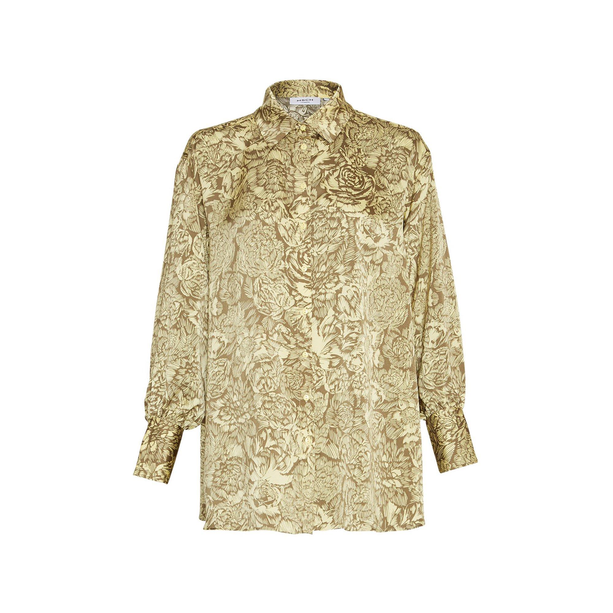 Image of Bluse Damen Grün Bedruckt M/L