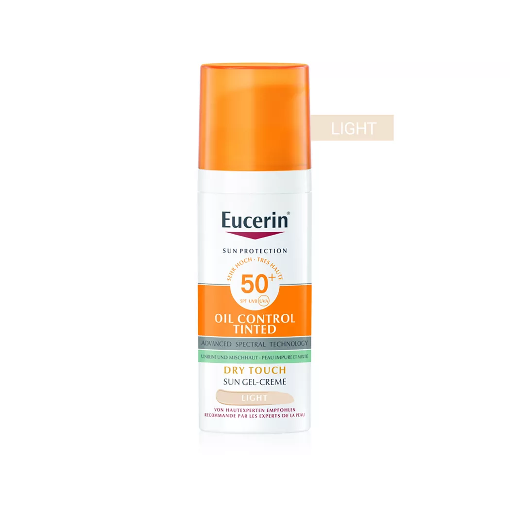 Eucerin - Sun Face Oil Control Gel-Creme Tinted hell LSF 50+, 50 ml
