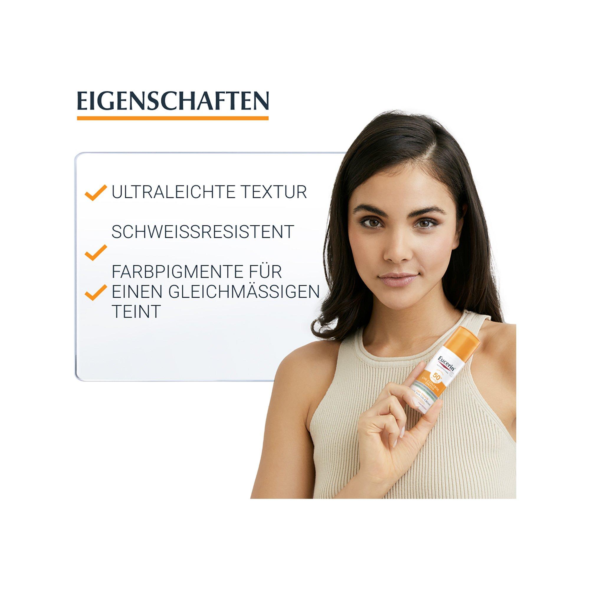 Eucerin  Sun Face Oil Control Gel-Crème Tinted light SPF 50+ 