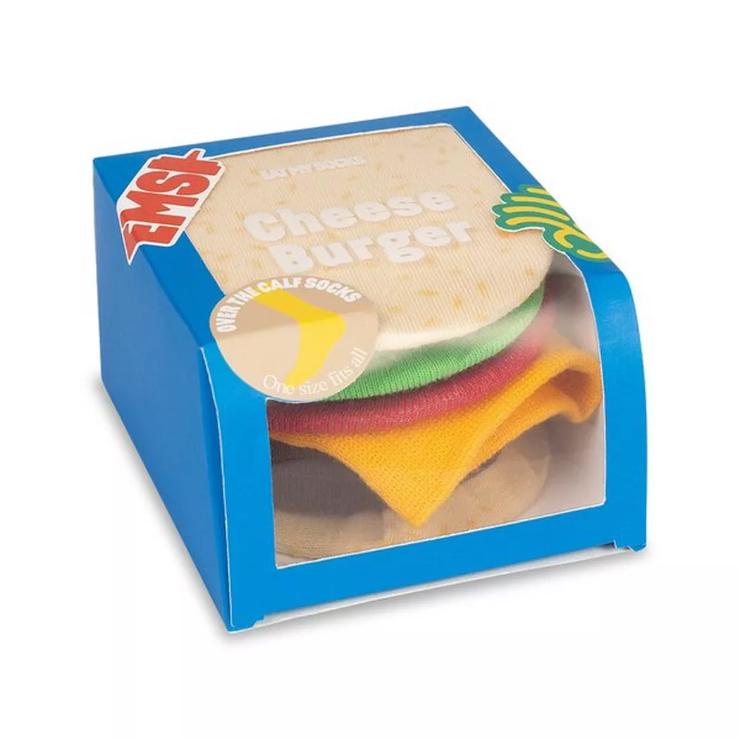 EatMySocks - Socken, Cheeseburger, One Size, Multicolor