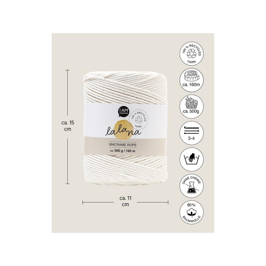 Lalana Bastelwolle Macrame Rope 