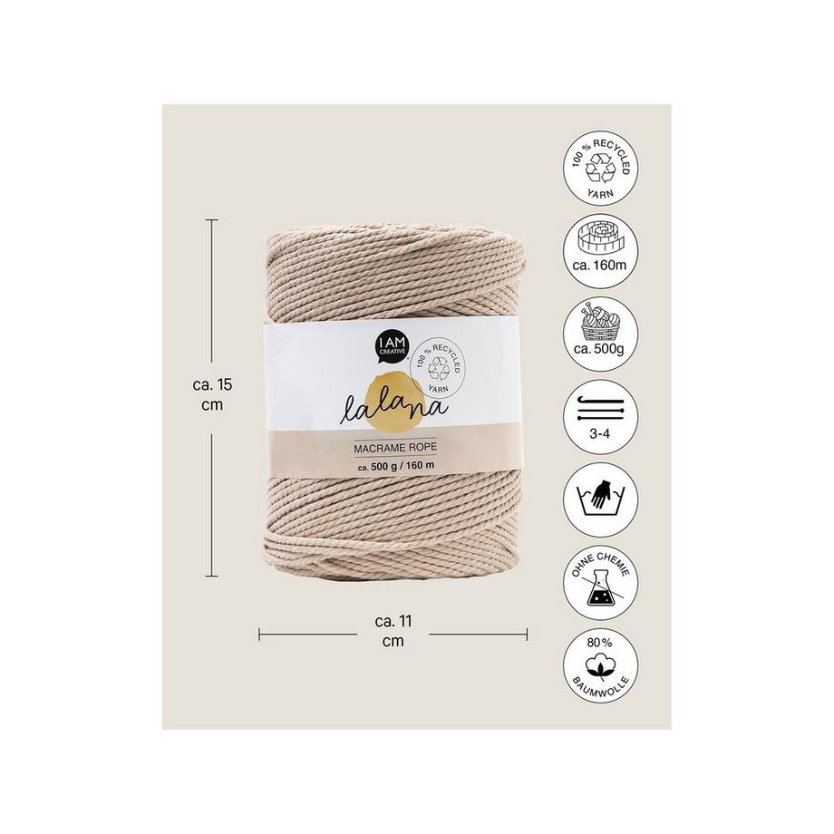 Lalana Lana artigionale Macrame Rope 