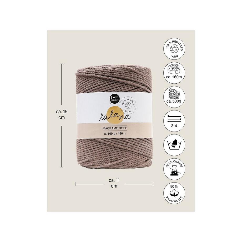 Lalana Bastelwolle Macrame Rope 