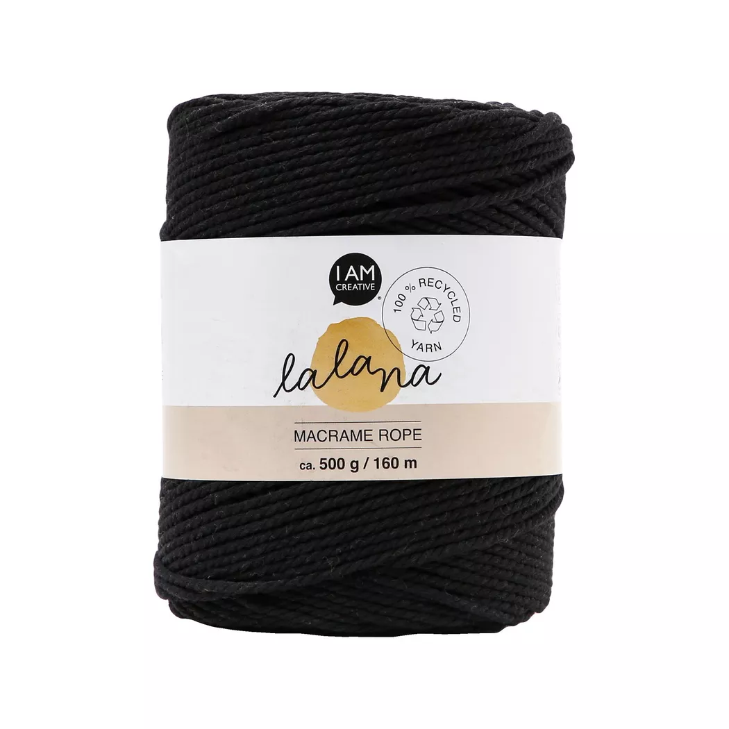 Lalana - Bastelwolle, 160M, Black