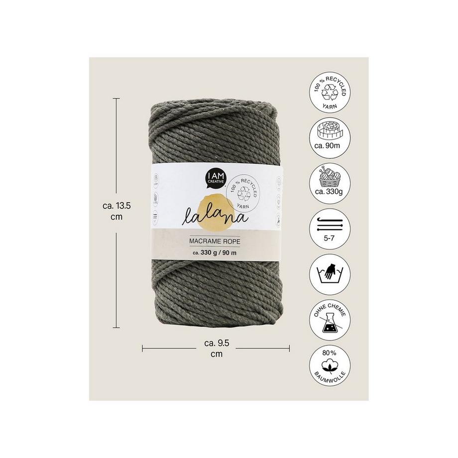 Lalana Bastelwolle Macrame Rope 