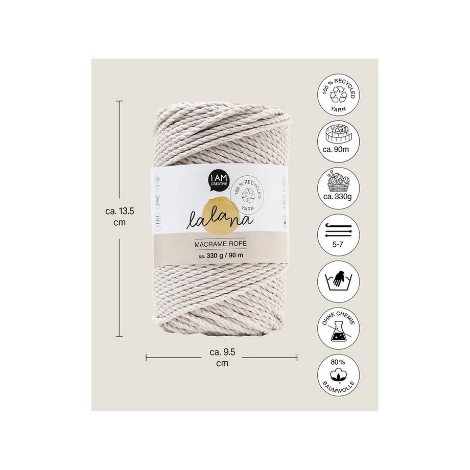Lalana Bastelwolle Macrame Rope 