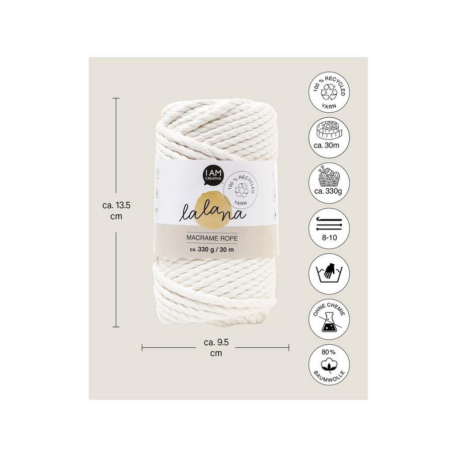 Lalana Bastelwolle Macrame Rope 