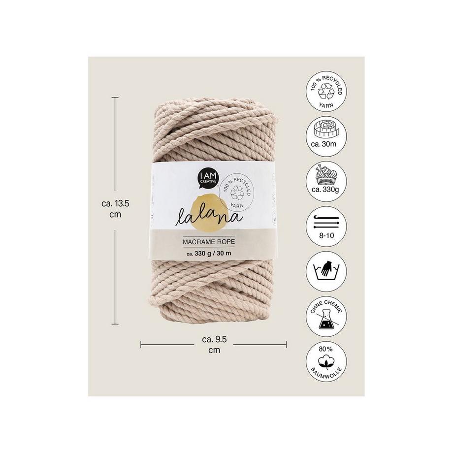 Lalana Bastelwolle Macrame Rope 
