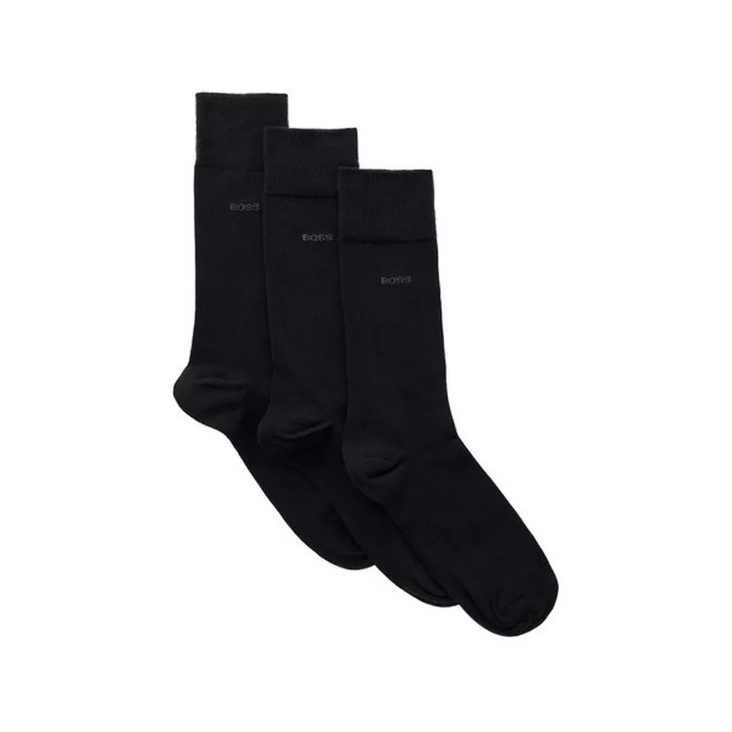 BOSS - Triopack, wadenlange Socken, für Herren, Black, Größe 39-42