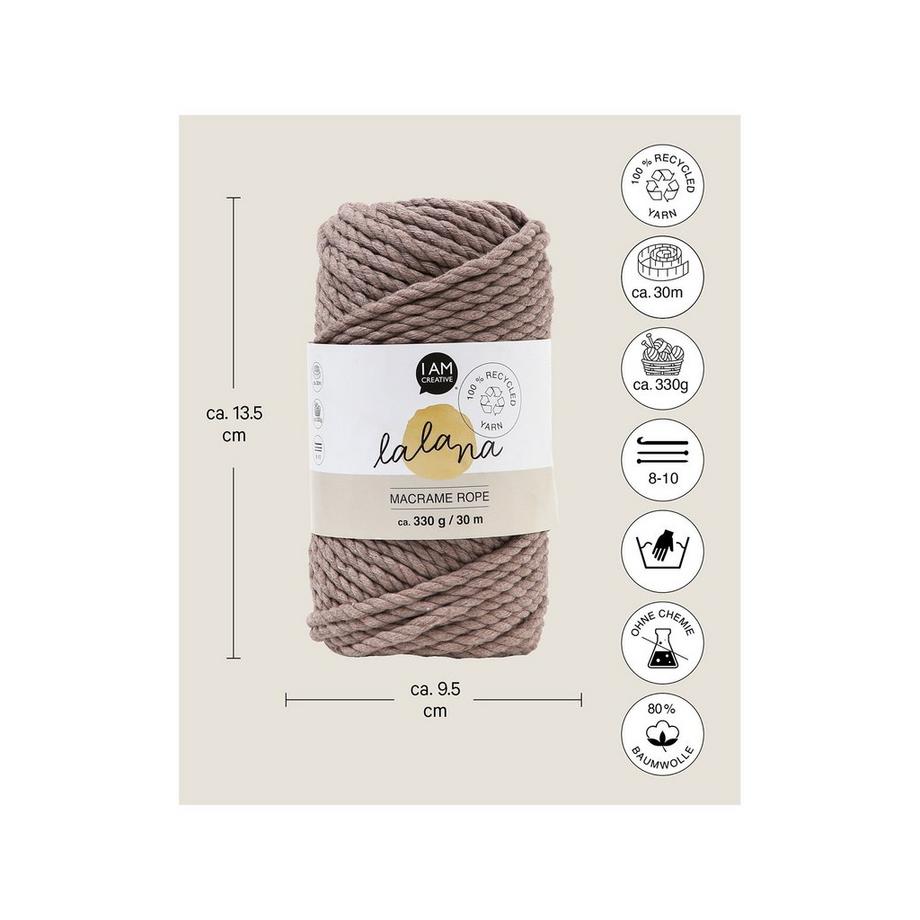 Lalana Bastelwolle Macrame Rope 