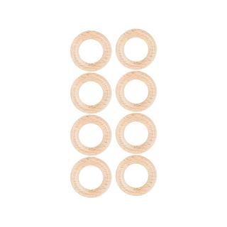 I am Creative Anello di legno Anelli di legno, 3.5 cm, 8 p. 
