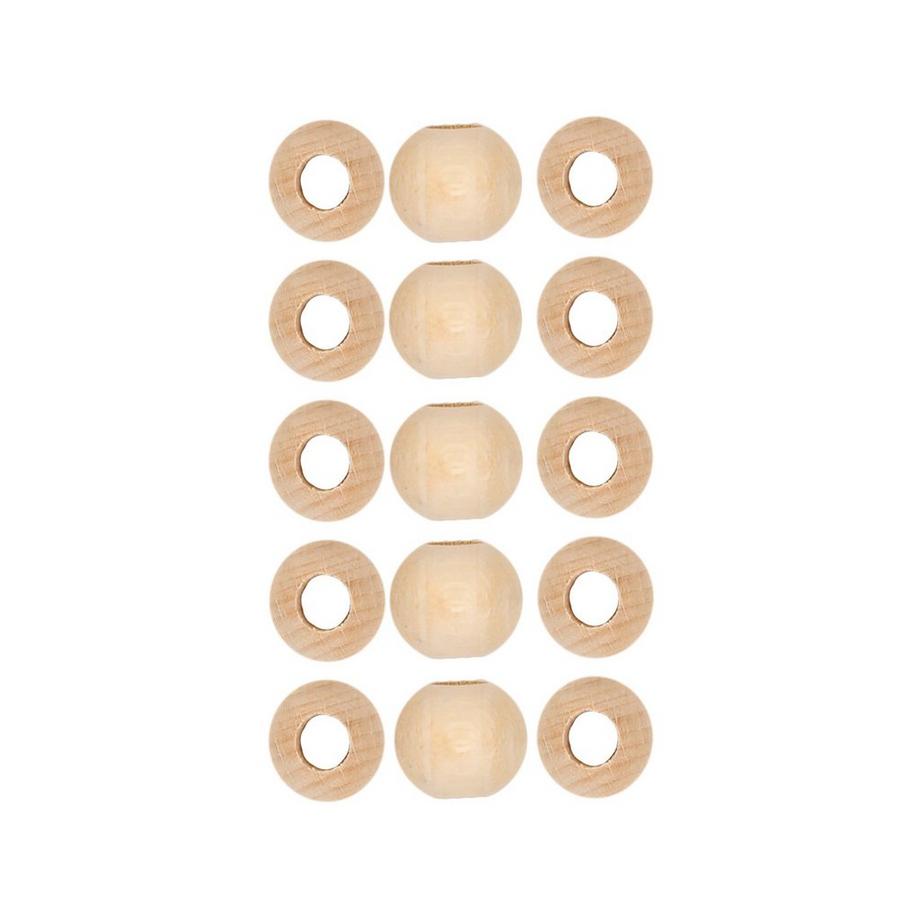 I am Creative Boule en bois Perles en bois, 10 mm, 35 p. 