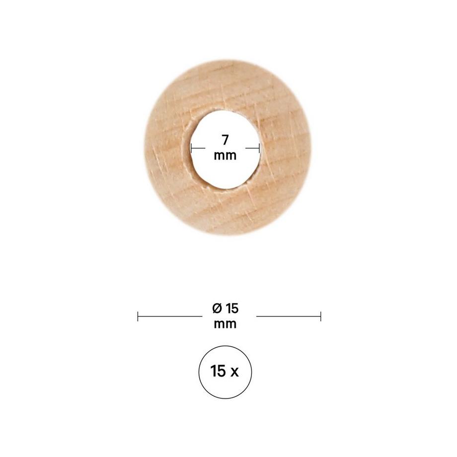 I am Creative Boule en bois Perles en bois, 10 mm, 35 p. 