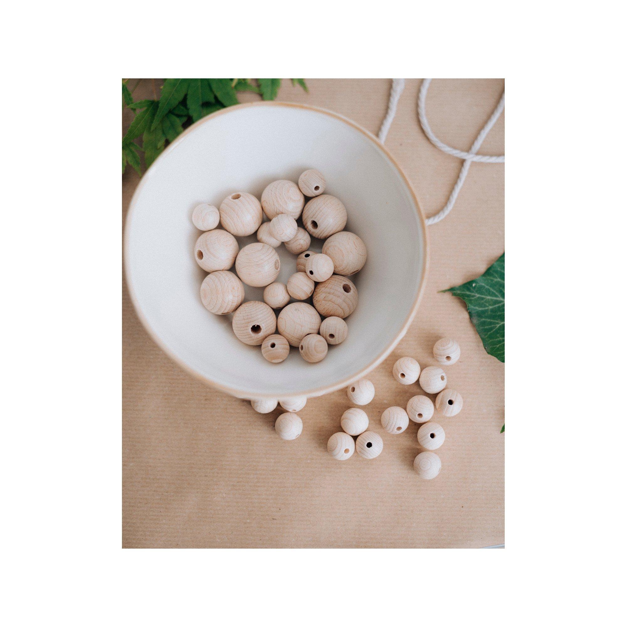 I am Creative Boule en bois Perles en bois, 10 mm, 35 p. 