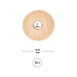 I am Creative Palla di legno Perline di legno, 10 mm, 35 p. 