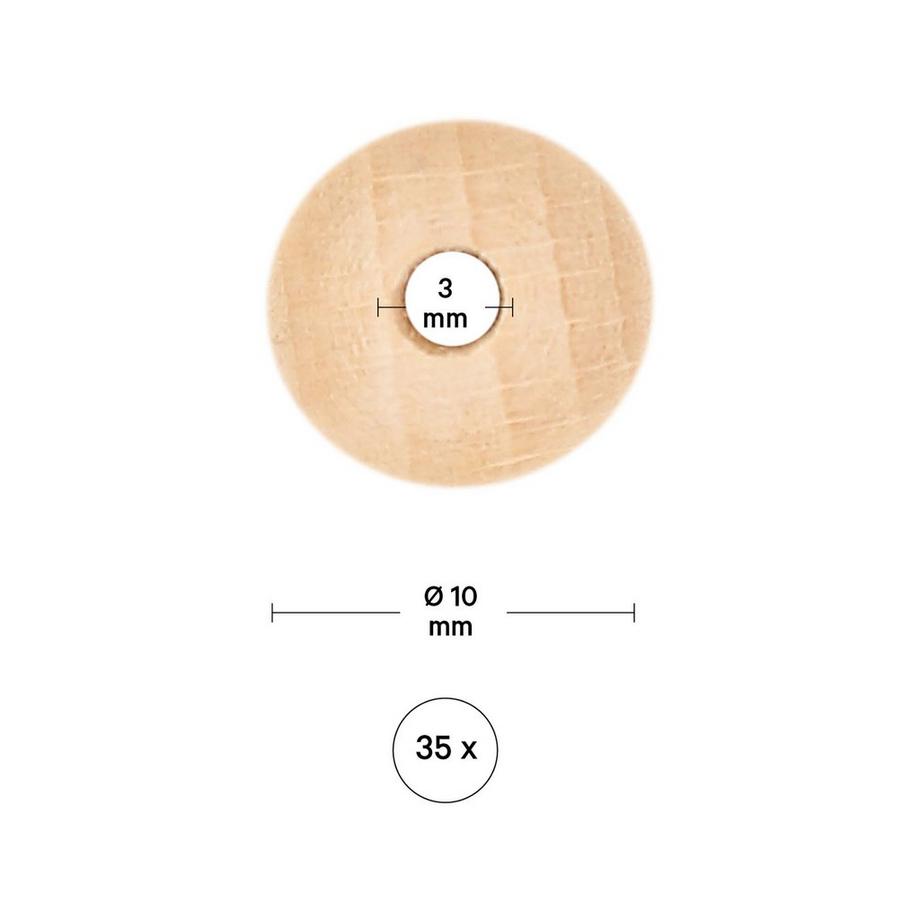 I am Creative Holzkugel Rohholzkugel, 10 mm, 35 S. 