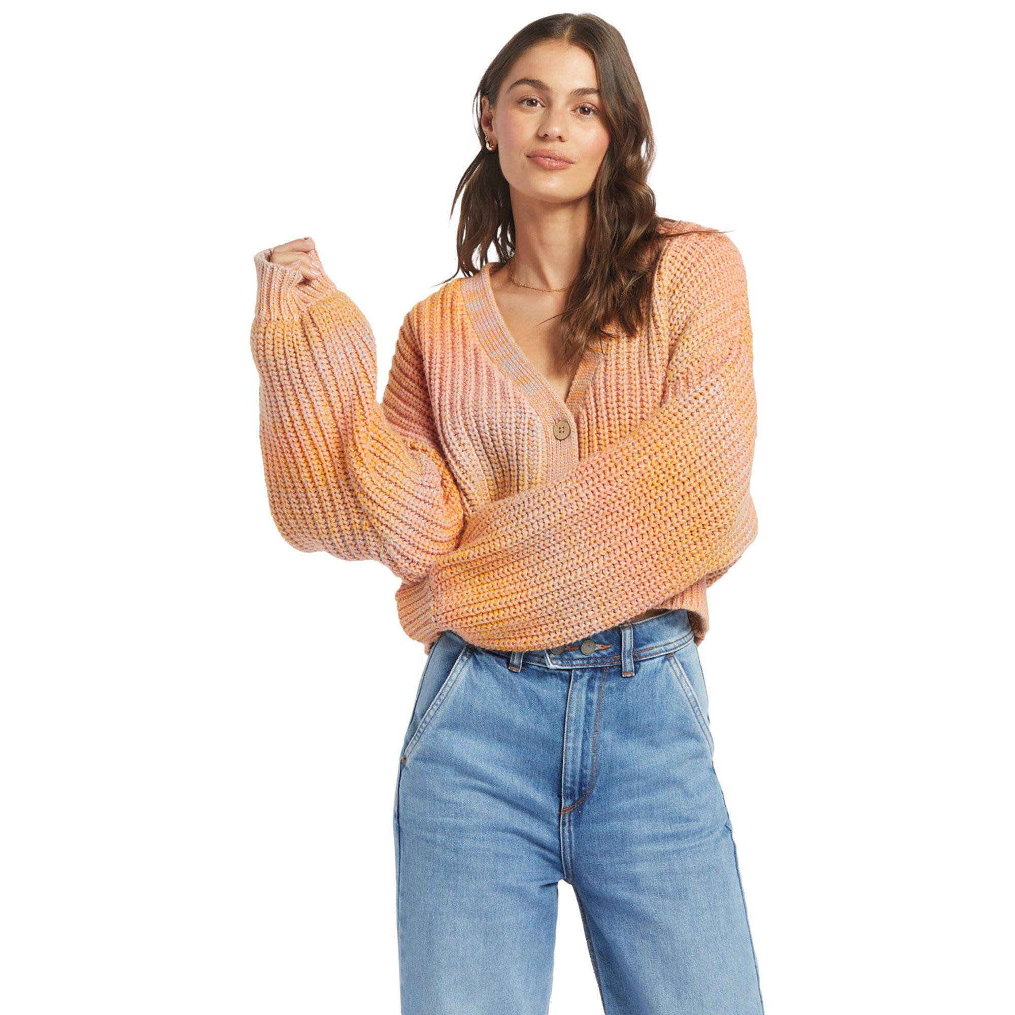 Image of Kurze Strickjacke, Langarm Unisex Apricot S