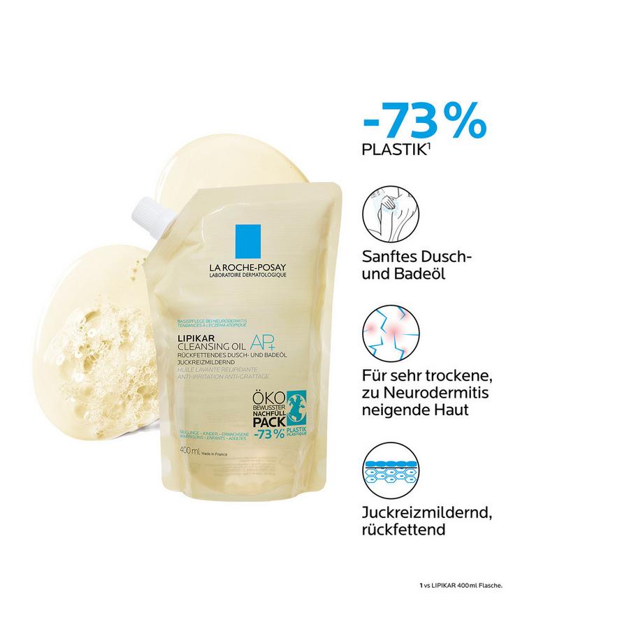 LA ROCHE POSAY Lipikar Duschöl AP+ Refill Lipikar Confezione di ricarica di olio per doccia e bagno AP+ 