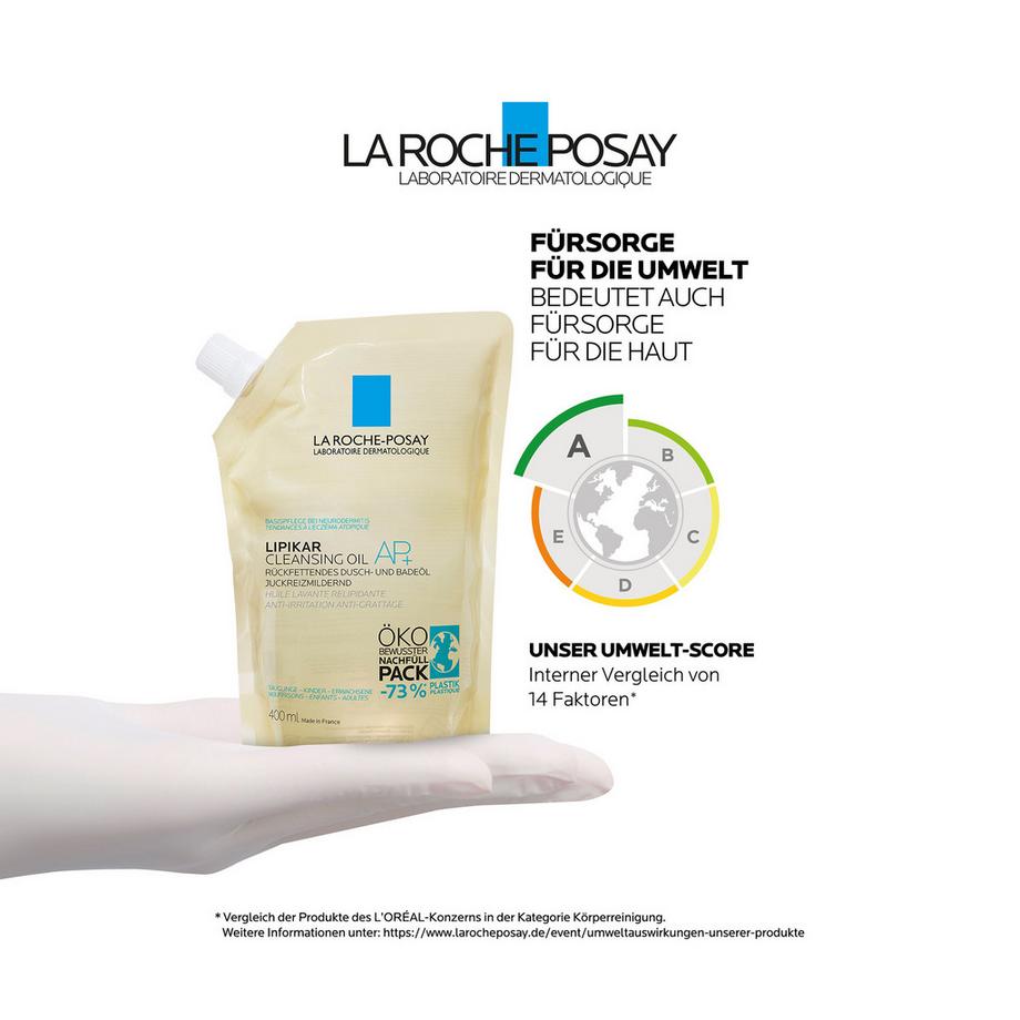 LA ROCHE POSAY Lipikar Duschöl AP+ Refill Lipikar Confezione di ricarica di olio per doccia e bagno AP+ 