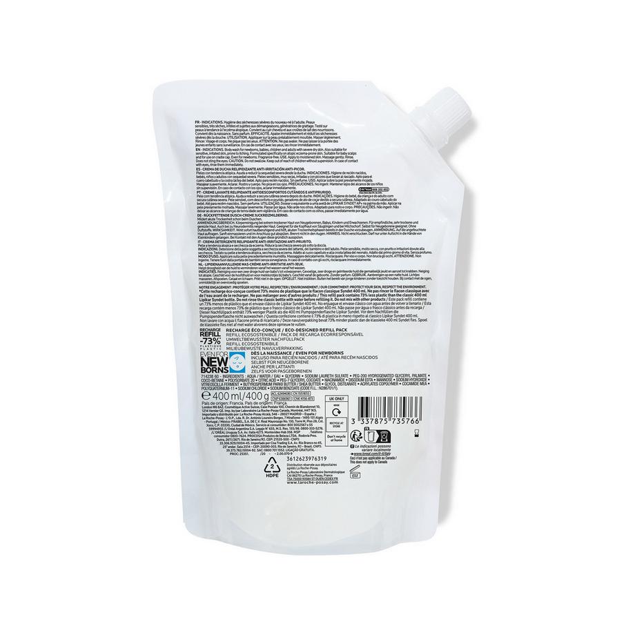 LA ROCHE POSAY Lipikar syndet AP Refill Lipikar Syndet AP+ Rückfettende Dusch-Creme, Nachfüllpack 