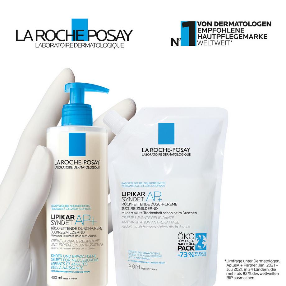 LA ROCHE POSAY Lipikar syndet AP Refill Lipikar Syndet AP+ Rückfettende Dusch-Creme, Nachfüllpack 