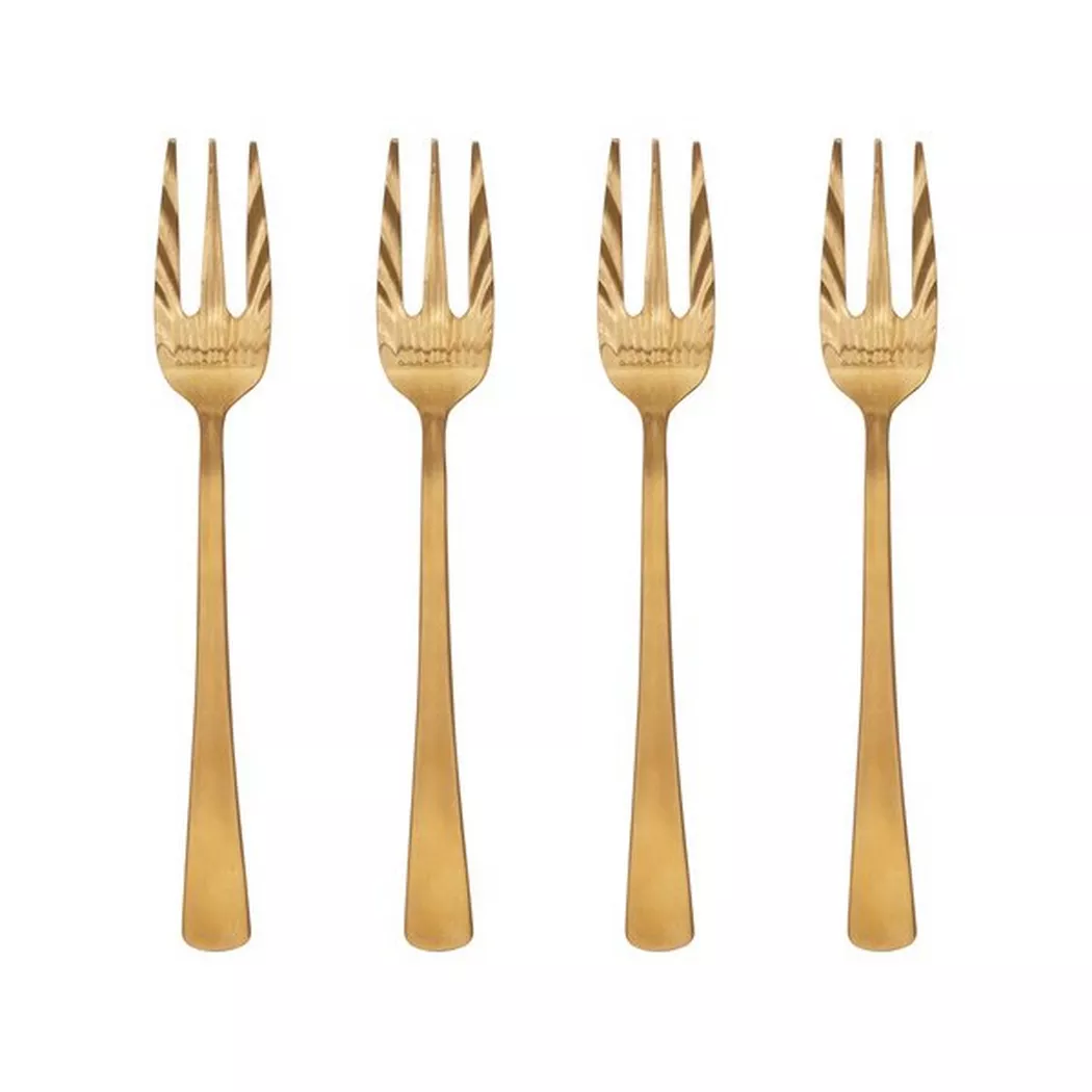 URBAN NATURE CULTURE - Kuchengabel, 4 Stück, 16cm, Gold