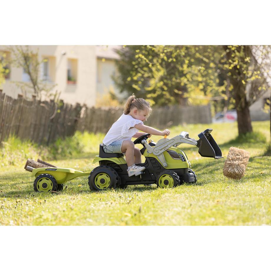 Smoby  Tracteur Farmer Max avec remorque 