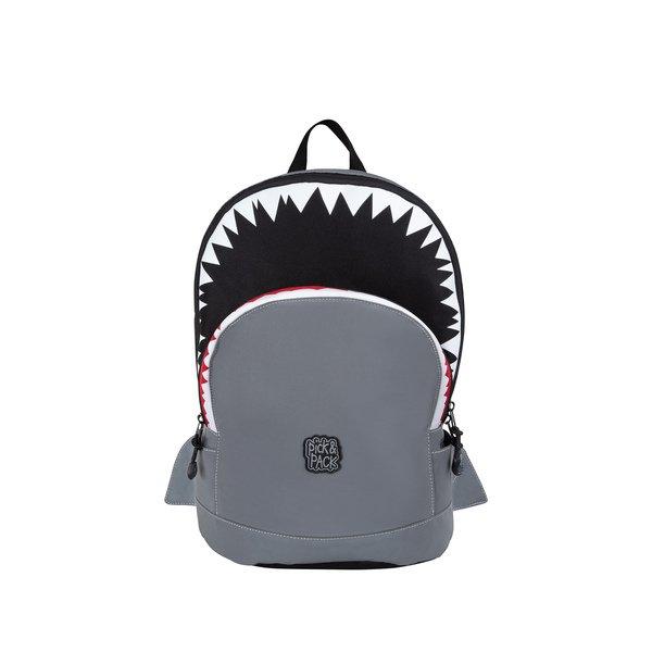 Pick&Pack Rucksack Shark Shape Gris Métal 10